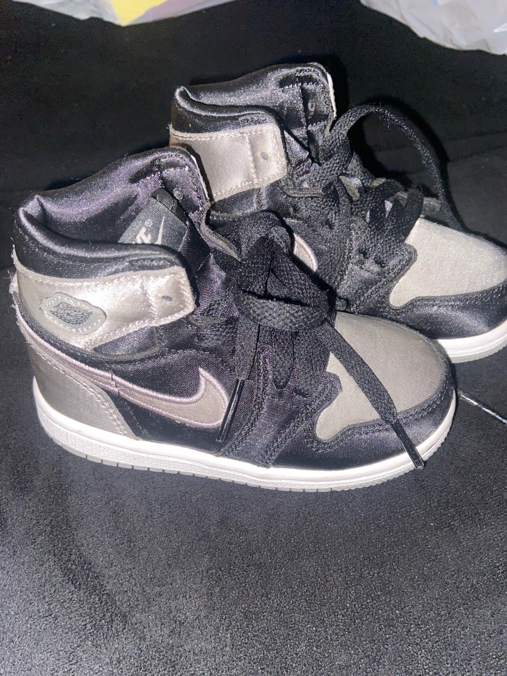 Toddler Air Jordan 1 retro high og satin shadow sneakers size 7c